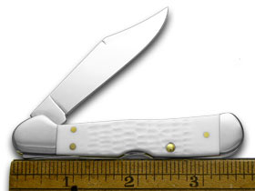 Case XX™ Knives SparXX™ Knives Mini Copperlock Jigged White Delrin Stainless Pocket Knife 60185