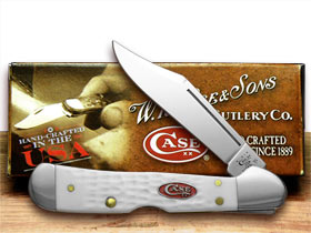 Case XX™ Knives SparXX™ Knives Mini Copperlock Jigged White Delrin Stainless Pocket Knife 60185