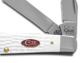 Case XX™ Knives SparXX™ Knives Mini Trapper Jigged White Delrin Stainless Pocket Knife 60186