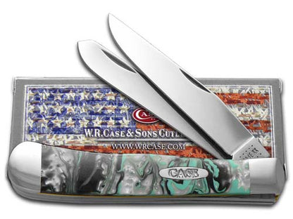 W.R. Case XX Knives Arctic Corelon Trapper Stainless Pocket Knife CA6073 ATC