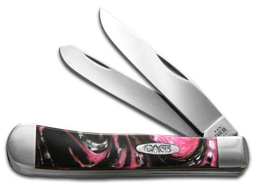 W.R. Case XX Knives Trapper 6073BLS Black Salmon Corelon Stainless Steel Pocket Knife