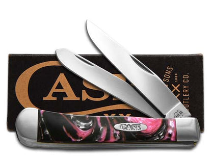 W.R. Case XX Knives Trapper 6073BLS Black Salmon Corelon Stainless Steel Pocket Knife