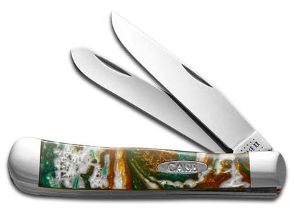 W.R. Case XX Knives Emerald River Corelon Trapper Stainless Pocket Knife CA6073 ER