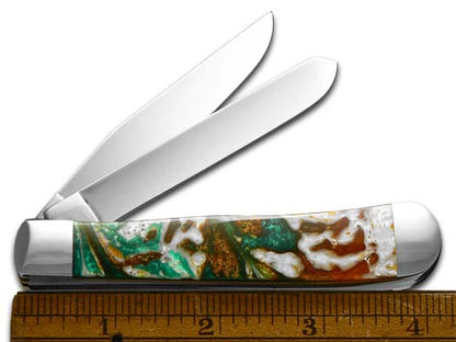 W.R. Case XX Knives Emerald River Corelon Trapper Stainless Pocket Knife CA6073 ER