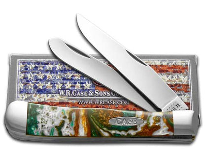 W.R. Case XX Knives Emerald River Corelon Trapper Stainless Pocket Knife CA6073 ER