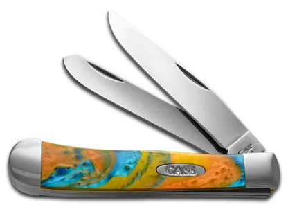 W.R. Case XX Knives Feather McCall Corelon Trapper Stainless Pocket Knife CA6073 FMC
