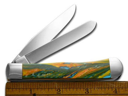 W.R. Case XX Knives Feather McCall Corelon Trapper Stainless Pocket Knife CA6073 FMC