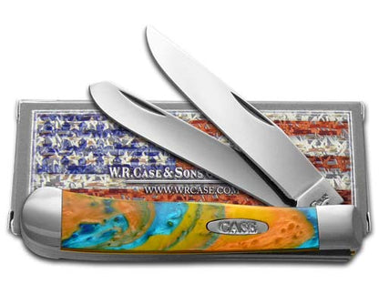 W.R. Case XX Knives Feather McCall Corelon Trapper Stainless Pocket Knife CA6073 FMC