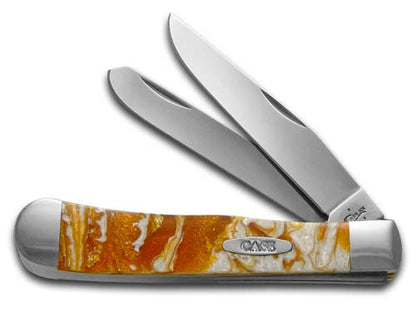 W.R. Case XX Knives Smooth Gold Luster Corelon Trapper Stainless Pocket Knife 6073 GL