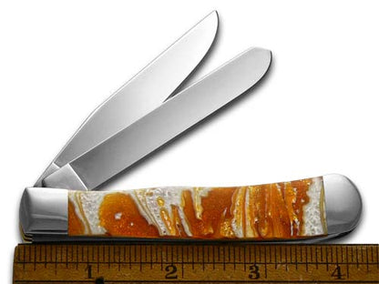 W.R. Case XX Knives Smooth Gold Luster Corelon Trapper Stainless Pocket Knife 6073 GL