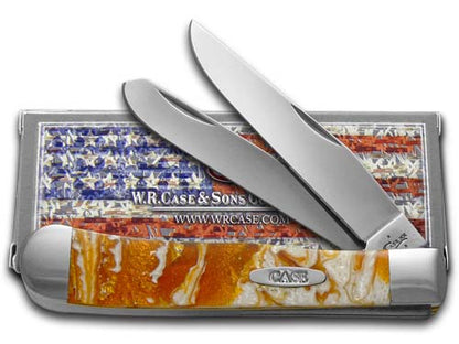 W.R. Case XX Knives Smooth Gold Luster Corelon Trapper Stainless Pocket Knife 6073 GL