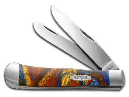 W.R. Case XX Knives Northern Lights Corelon Trapper Stainless Pocket Knife CA6073 NL