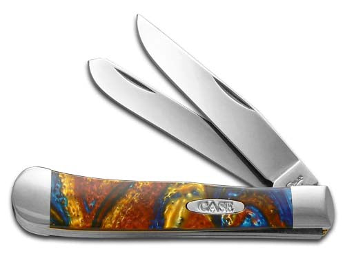 W.R. Case XX Knives Northern Lights Corelon Trapper Stainless Pocket Knife CA6073 NL