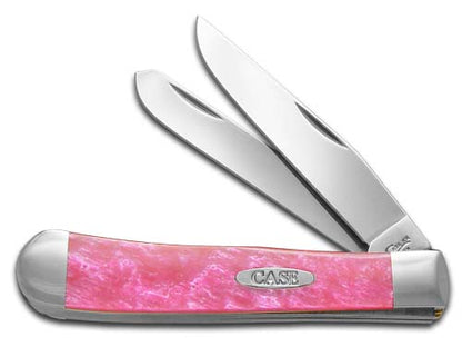 W.R. Case XX Knives Pink Salmon Corelon Trapper Stainless Pocket Knife CA6073 PS CA6073PS