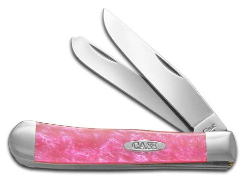 W.R. Case XX Knives Pink Salmon Corelon Trapper Stainless Pocket Knife CA6073 PS CA6073PS