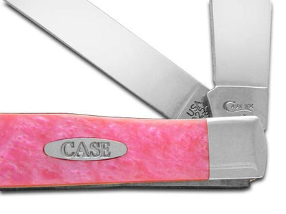 W.R. Case XX Knives Pink Salmon Corelon Trapper Stainless Pocket Knife CA6073 PS CA6073PS
