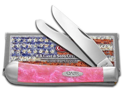 W.R. Case XX Knives Pink Salmon Corelon Trapper Stainless Pocket Knife CA6073 PS CA6073PS