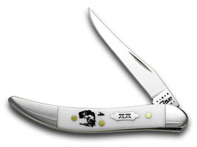 W.R. Case XX Knives White Delrin Bass Fever Toothpick 1/500 Pocket Knife 6138 BF