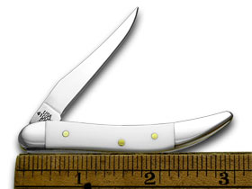 W.R. Case XX Knives White Delrin Bass Fever Toothpick 1/500 Pocket Knife 6138 BF