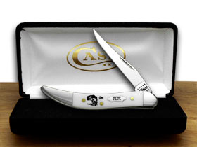 W.R. Case XX Knives White Delrin Bass Fever Toothpick 1/500 Pocket Knife 6138 BF