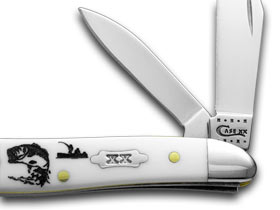 W.R. Case XX Knives White Delrin Bass Fever Peanut 1/500 Pocket Knife 6139 BF