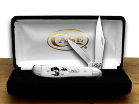 W.R. Case XX Knives White Delrin Bass Fever Peanut 1/500 Pocket Knife 6139 BF
