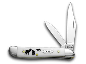 W.R. Case XX Knives White Delrin Rut Peanut 1/500 Pocket Knife 6139 RUT