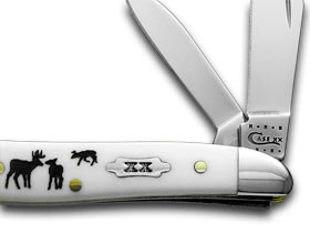 W.R. Case XX Knives White Delrin Rut Peanut 1/500 Pocket Knife 6139 RUT