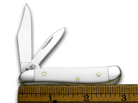 W.R. Case XX Knives White Delrin Rut Peanut 1/500 Pocket Knife 6139 RUT