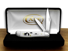 W.R. Case XX Knives White Delrin Rut Peanut 1/500 Pocket Knife 6139 RUT