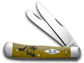W.R. Case XX Knives Antique Bone Eagle Trapper 1/500 Pocket Knife 6142 EAGLE