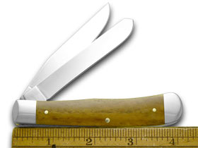 W.R. Case XX Knives Antique Bone Eagle Trapper 1/500 Pocket Knife 6142 EAGLE