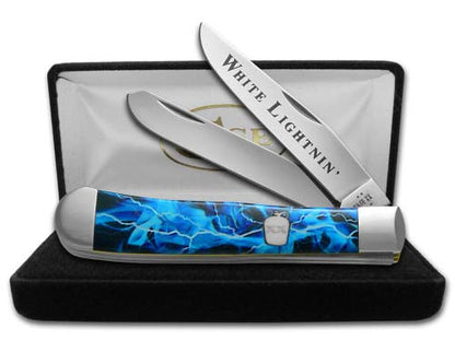 W.R. Case XX Knives Trapper White Lightning 1/300 64239 Stainless Pocket Knife