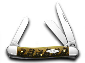 W.R. Case XX Knives Elk Walking Antique Stockman 1/500 Pocket Knife 6444 E