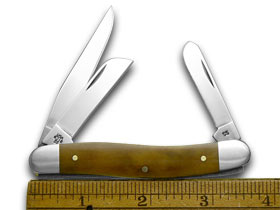 W.R. Case XX Knives Smooth Antique Bone Rut 1/500 Stockman Pocket Knife 6444 RUT