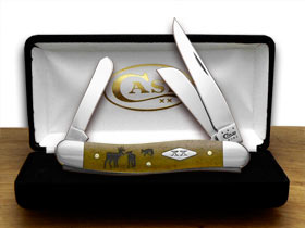 W.R. Case XX Knives Smooth Antique Bone Rut 1/500 Stockman Pocket Knife 6444 RUT