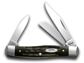 W.R. Case XX Knives Jigged Genuine Buffalo Horn Medium Stockman Pocket Knife 65012