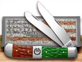 Case XX™ Knives Trapper Christmas Red & Bright Green Bone Stainless Pocket Knife 65100