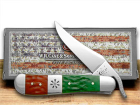 Case XX™ Knives Russlock Christmas Red & Bright Green Bone Stainless Pocket Knife 65102