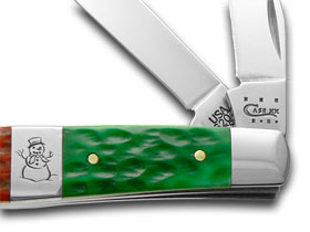 Case XX™ Knives Mini Trapper Christmas Red Bright Green Bone Stainless 65103