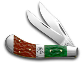 Case XX™ Knives Saddlehorn Christmas Red Bright Green Bone Stainless 65104