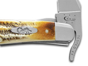 Case XX™ Knives Russlock 6.5 Bone Stag Handle Stainless Pocket Knife 65303