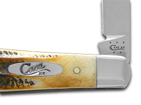 Case XX™ Knives Tear Drop Gent 6.5 Bone Stag Handle Stainless Pocket Knife 65308