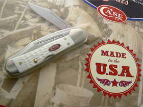 Case XX™ Knives Mini Copperlock & Peanut Set White Delrin Stainless Pocket Knife Set 66252