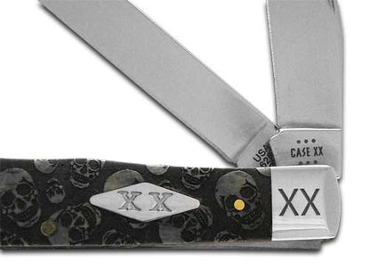 W.R. Case XX Knives Trapper Skulls Gray Bone 6703SK Stainless Pocket Knife