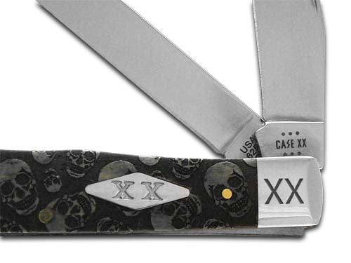 W.R. Case XX Knives Trapper Skulls Gray Bone 6703SK Stainless Pocket Knife