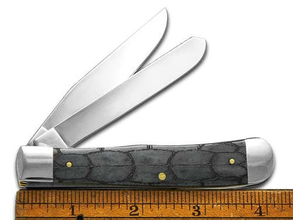 W.R. Case XX Knives Tortoise Shell Gray Bone Trapper Stainless Pocket Knife 6703 TS