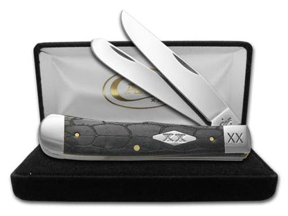 W.R. Case XX Knives Tortoise Shell Gray Bone Trapper Stainless Pocket Knife 6703 TS