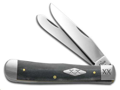 W.R. Case XX Knives Smooth Gray Bone Trapper Stainless Pocket Knife 6703