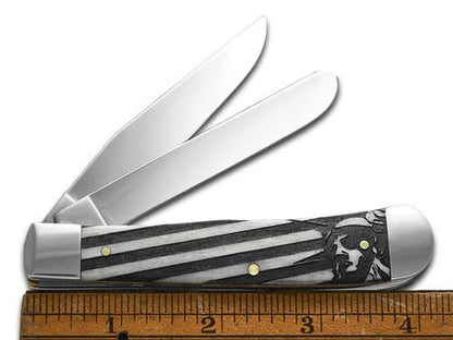 W.R. Case XX Knives Lady Liberty Natural Bone Trapper 1/500 Stainless Pocket Knife 6740LL